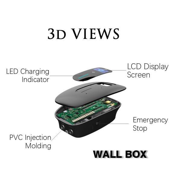 32A Wireless EV Charger Purple Blue Mobile Bluetooth 7kw CE