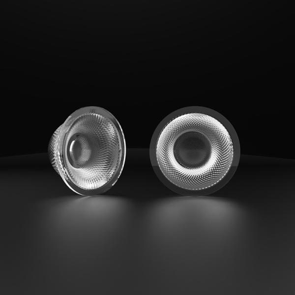 60 Degree Wide Beam Angle PMMA TIR LED Lens Optics with High Light Transmittance and ROHS Certification