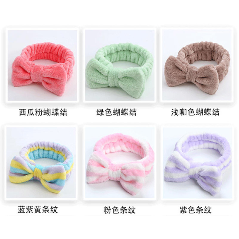 5x19cm Coral Fleece Microfiber Hair Band Bulk OEM / ODM Spa Headband For Washing Face