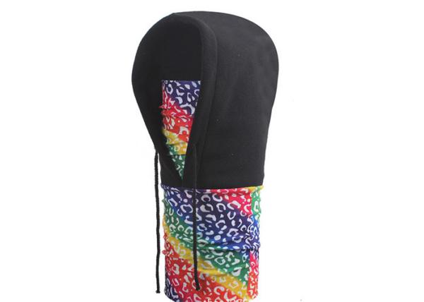 Winter Warm Polar Fleece Face Mask  Seamless Connect With Black Hat 100% Polar Fleece