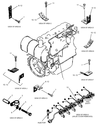 2964617 chicote de fios de motor 296-4617 C6.4 para 320D a máquina escavadora Electric Parts