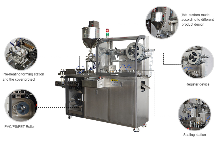 Plastic Tablet 50Hz 5.5Kw Feed Packing Machine Aluminum 110mm