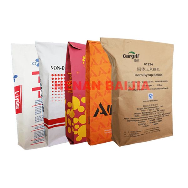 Industrial Pinch Bottom Paper Bags Heat Sealed Portable Building Construction Use