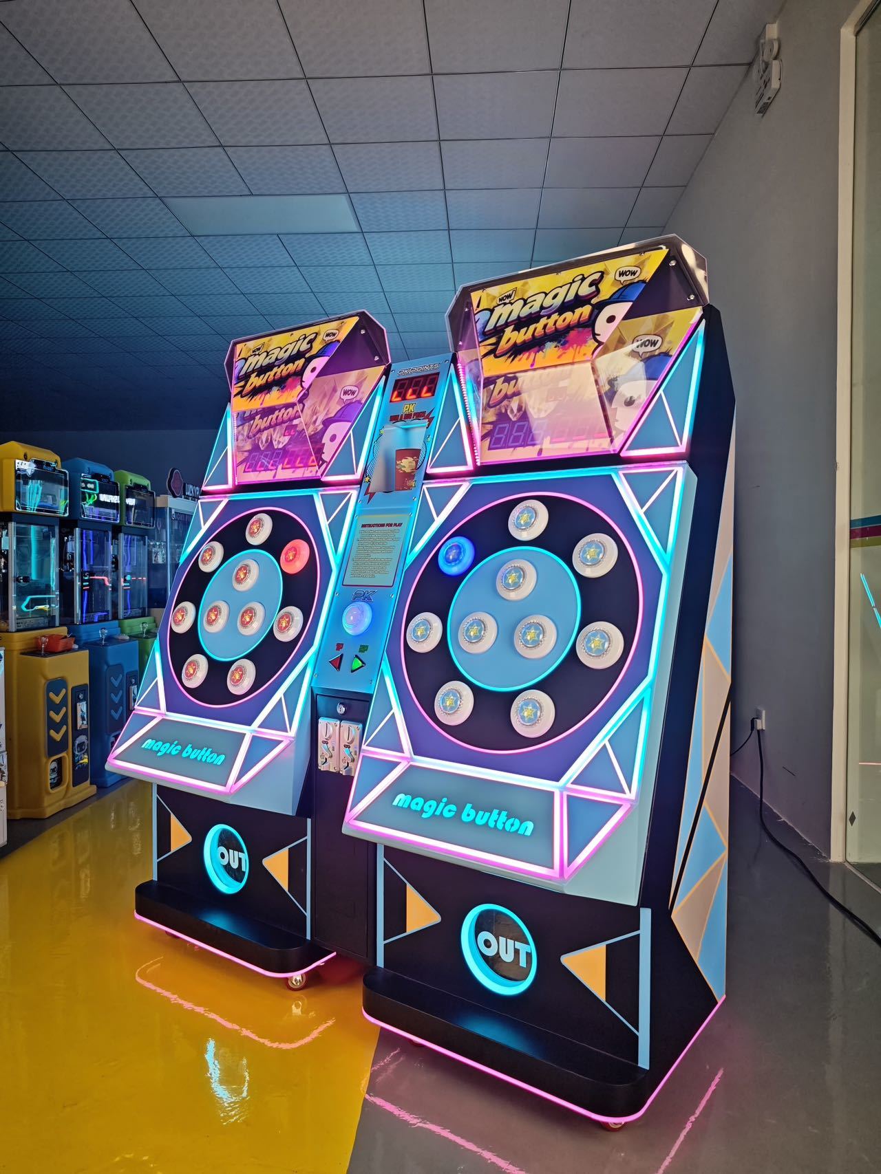 Patented Magic Button Arcade 4 Modes Coin Operated for Amusement Park