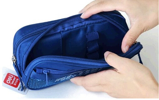 Modern Cool Zipper Pencil Bag Multi Compartment Pencil Case Big Capacity