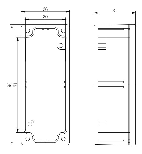 Custom IP65 waterproof aluminum enclosure box aluminum junction box cable connection box 90*36*31 mm