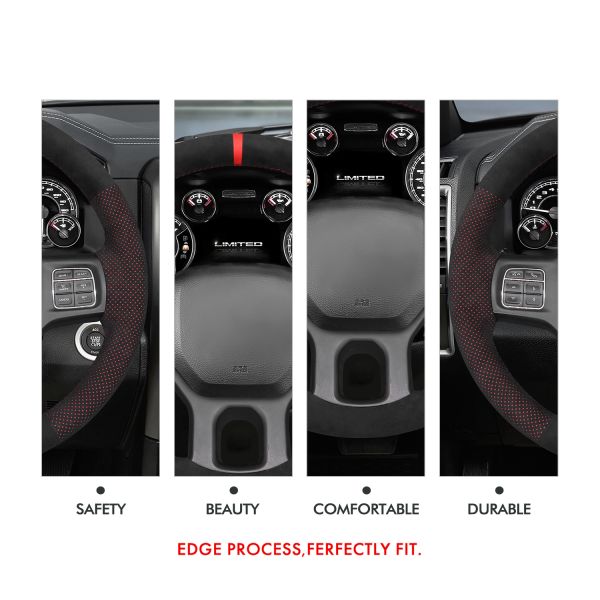 Super Soft Suede DIY Hand Stitching Steering Wheel Cover for Dodge RAM  RAM Classic  1500 Classic  2500 3500 5500