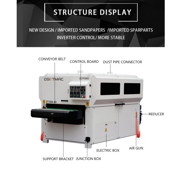 DT1000-6S Woodworking Sanding Machines Automatic Wood Brush Sanding Machine