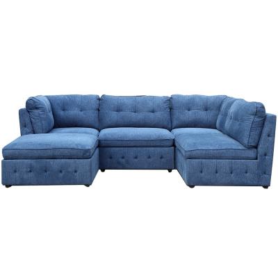 Folding Fabric Modular Sectional Sofa Multifunctional 230x210x90CM
