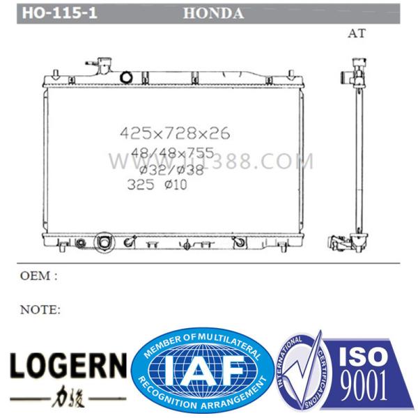 19010-R11-A51 21460-BY100 HONDA Car Radiator Cr-V 2010-2011 2.4L