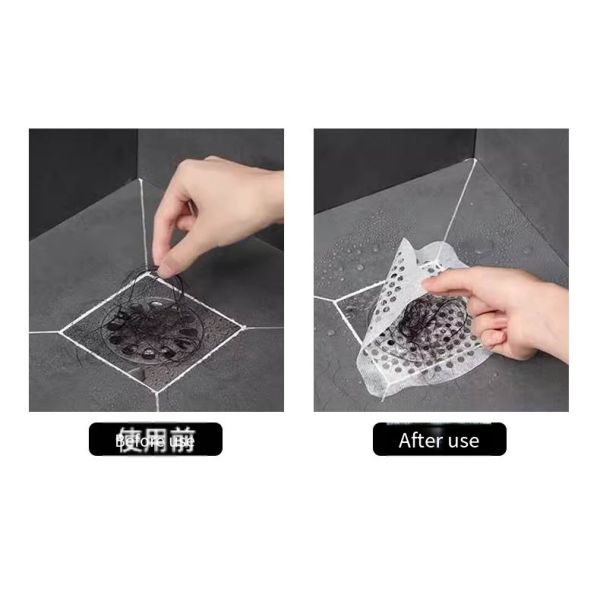 Easy Operation Filter Mesh Sticker Membrane Fabric Shower Drain Non-woven floor drain paste Fabric Hair Catcher Factory Price