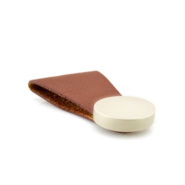 Zinc Alloy / Leather Drawer Pull Handles , Imitation Leather Wardrobe Door Handles