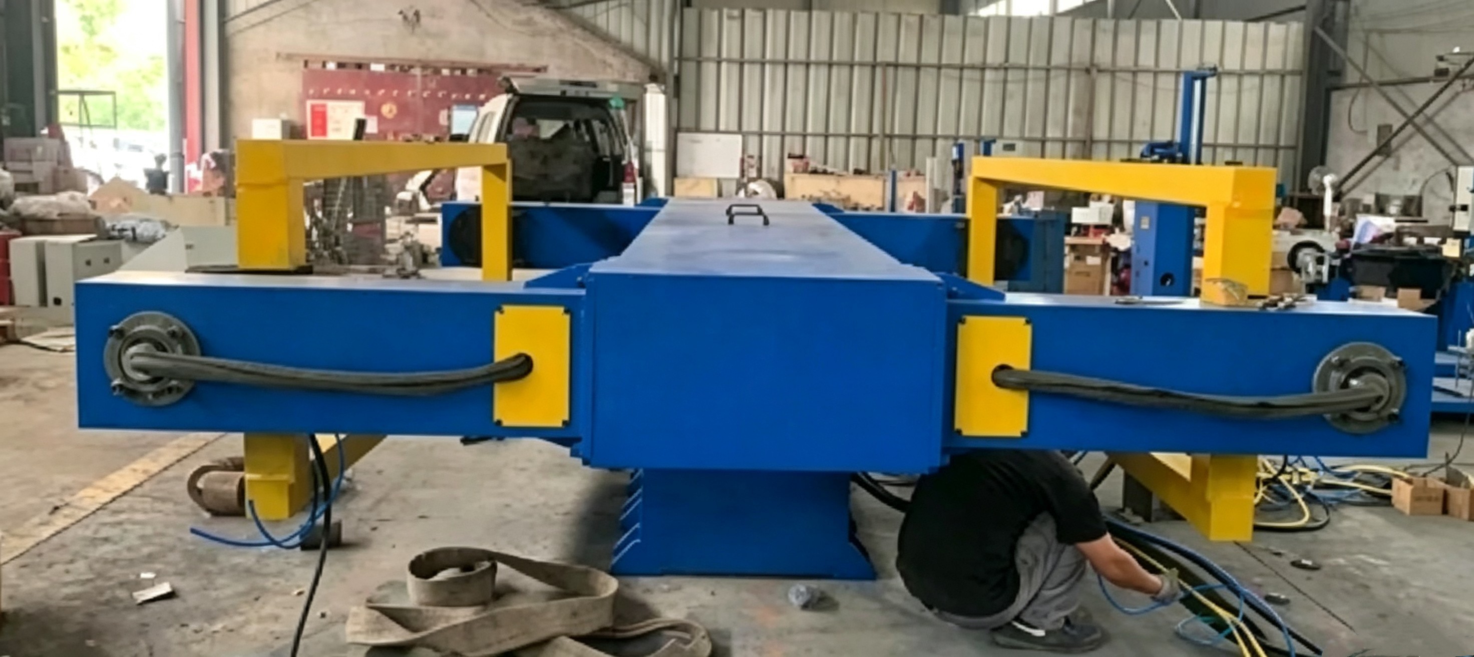 5 Ton Head Tail Welding Positioner, Robot Linkable Automatic Rotary Positioner for Cylinder Vessel Welding