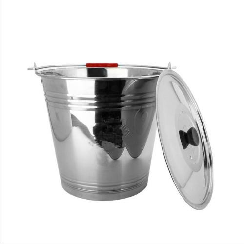 Home Stainless Steel Water Bucket With Lid 13L / 16L /20L Capacity Eco - Friendly