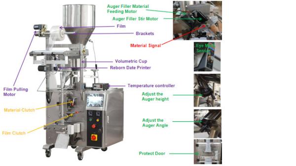 automatic food volume cup milk powder sachet chili powder filling machine
