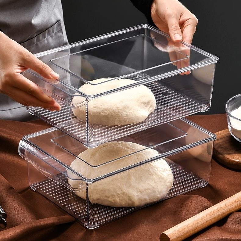 Factory Wholesale Food-Grade Sealed Dough Proofing Multi-Purpose Refrigerator Bread Storage Box for Home Kitchen