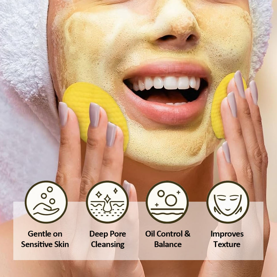 OEM ODM brand organic turmeric kojic acid facial cleanser functional facial mask for skin care and pore contraction