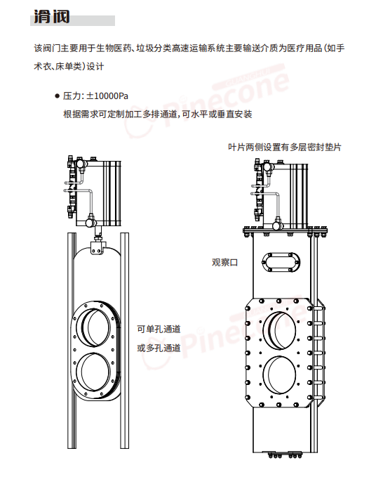 12-дюймовый пневматический сдвижной амортизатор с высокой производительностью для биофармацевтических выхлопных систем