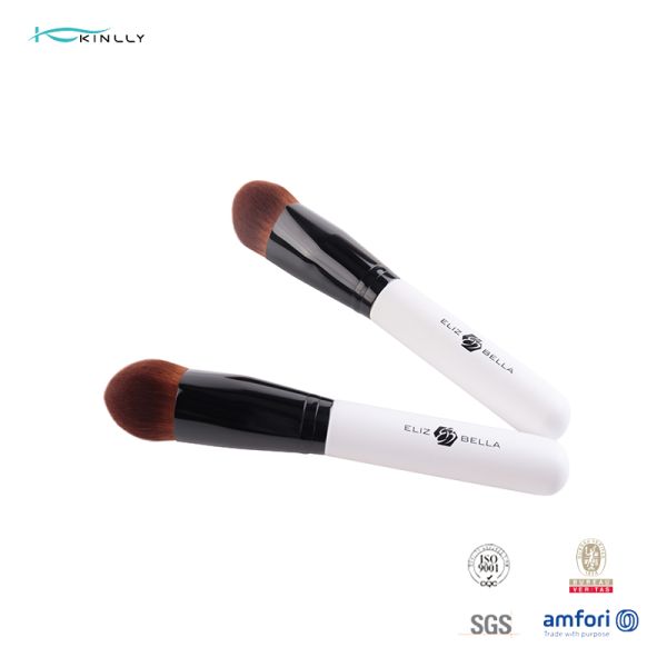 Березы щетки макияжа волос Eco 1pc покрытие цвета синтетической деревянной белое