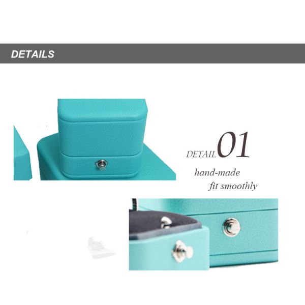 ПУ кожаный кольцо ювелирные изделия упаковка коробка Custom LOGO Design 2 в 1 оптом