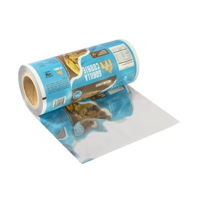 Rolo de filme de embalagem de biscoitos, filme de rolo composto à prova de umidade para animais de estimação
