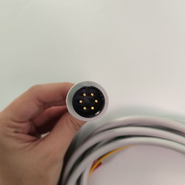 BJ-753P NIHON KOHDEN Сердечная проводимость провода Черная круглая головка 6 штифтов Три свинцовых европейских стандартных кнопки