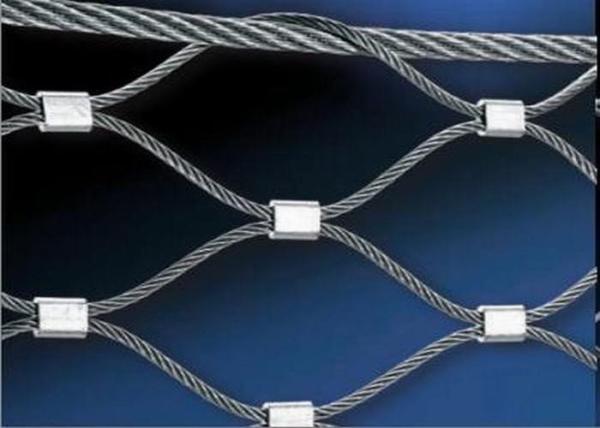 Corrosion Resistant Decorative Rope Mesh For Hand Railing / Railing Infill Wire Mesh