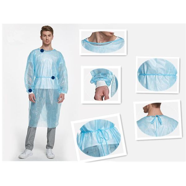 pp+pe isolation gown disposable protective clothing isolation gowns