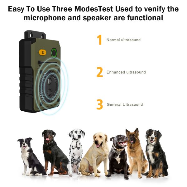 Portable Waterproof Ultrasonic Dog Trainer Plastic Bark Stopper for Dog Barking Control