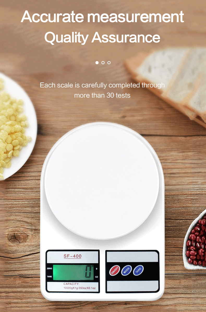 Balance de cuisine numérique de 10 kg Balance de cuisine électronique de cuisine Balance de poids pour les besoins de contrôle des portions