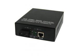 SC Single Mode 1550nm Power Over Ethernet , 802.3af  POE Media Converter 1000Base-TX