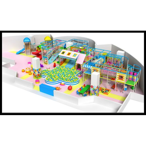 2017 China Supply Colorful Kids Indoor Soft Naughty Castle Playground with Large Ball Pool