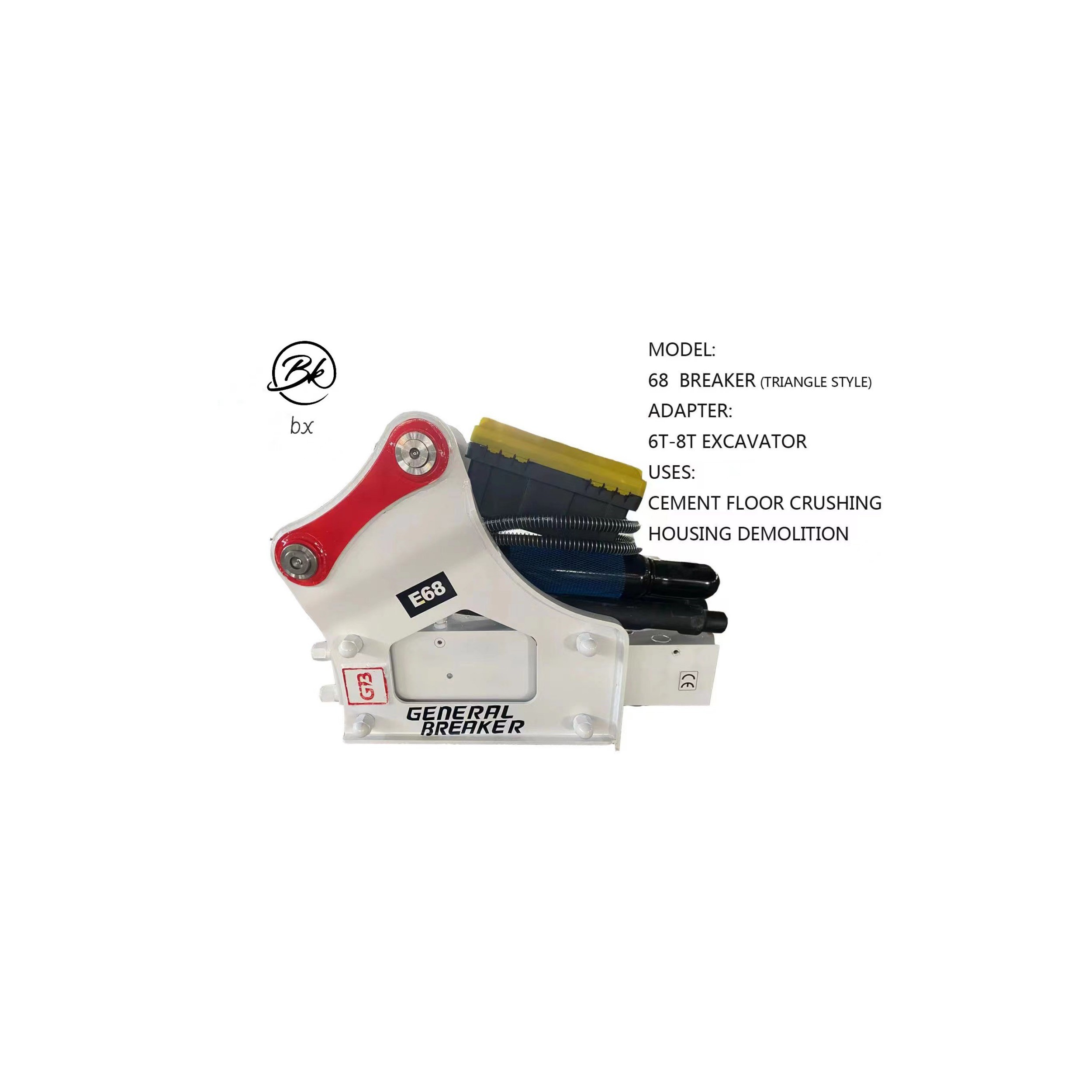 Product Model Hammer Global Mini Excavator Bucket 68 Breaker Triangle Style for Excavators