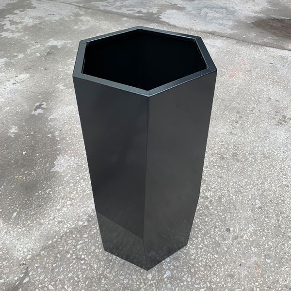 Factory Outlet Stainless Steel Flower Pot Outdoor Polygon Flower Box Shopping Mall Public Street Plant Pot