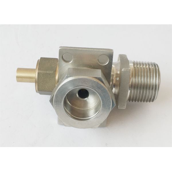 SUS316 Metal Casting Parts 3/4' SS316 Four Direction Valve ± 0.01mm Tolerance
