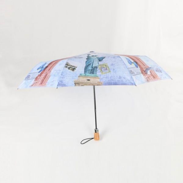 3 Folding Automatic Closing Umbrella, Digital Printing Compact Umbrella Auto Open Close
