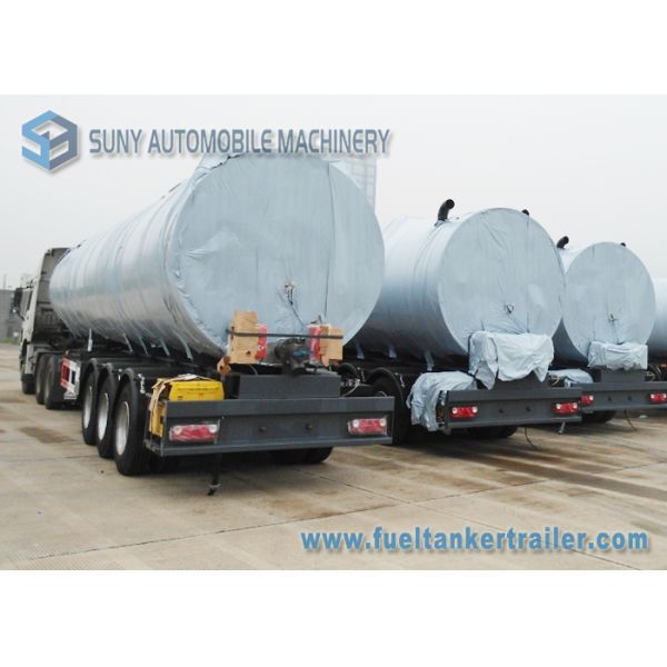 50000L 3 Axle Stainless Steel Asphalt Tanker Trailer Flatbed Semi Trailer