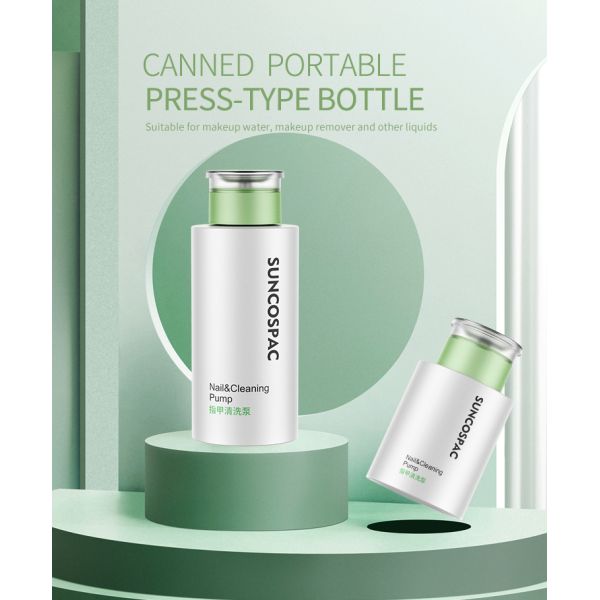 Plastic Nail Polish Remover Pump Bottle Skincare Cleaning Dispenser Pump