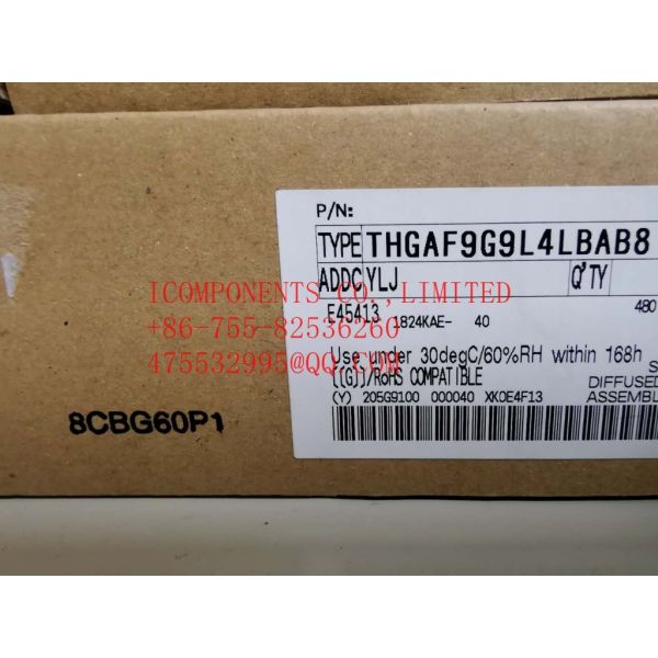 THGBMJG9C8LBAU8 TOSHIBA Flash Card 64G-byte 3.3V Embedded MMC 153-Pin VFBGA (Alt: THGBMJG9C8LBAU8)