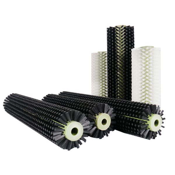 Tufted Bristle Custom Industrial Brushes Cylindrical Fruit Polishing Cleaning Brush Roller