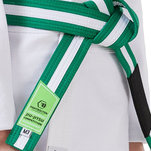 White 350gsm Pearl Weave BJJ Gi 100% Cotton Breathable Brazilian Jiu Jitsu Uniform For Kids
