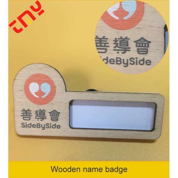 Wholesale Custom Design Logo White Reusable Magnetic Plastic Name Tag Badge