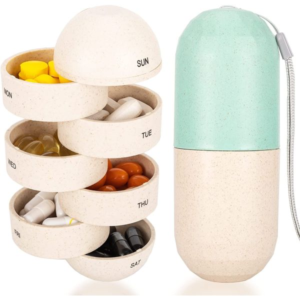 CE Approved Medical 7 Case Pill Case Pill Organizer Travel Tablet Container Pill Dispenser Box