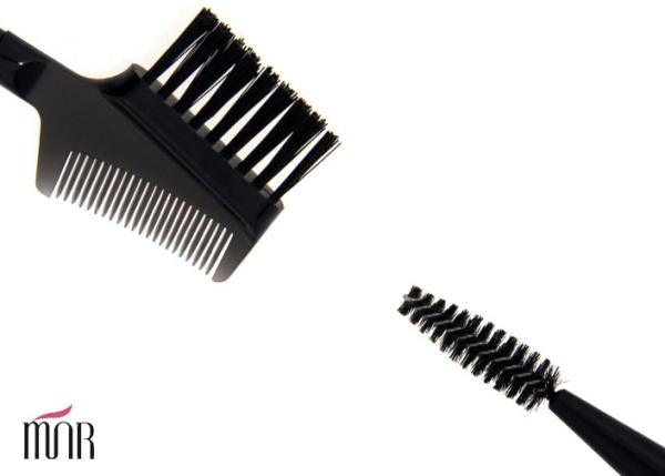 Single Boar Bristle Hair Eye Brow Comb Brush / Antibacterial Makeup Brushes