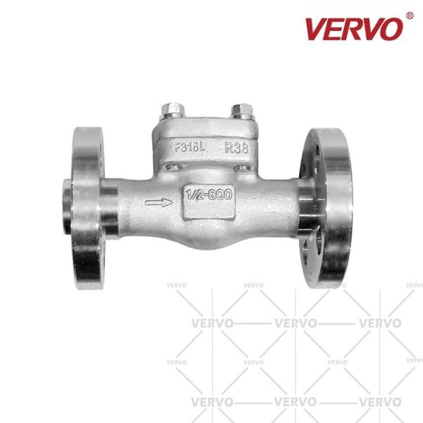 A válvula de verificação do balanço API602 forjou a válvula de verificação de aço inoxidável de aço Dn25 600lb Rf flangeou tampa aparafusada forjou as válvulas de aço
