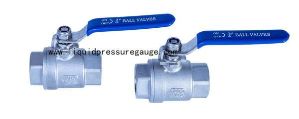 1000 psi 2 PC Ball Instrument Manifold Valve With Bule Handle 3/4 NPT Female To Female