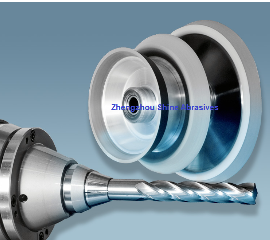 Shine Abrasives CNC Grinding Wheels D64 1V1 Diamond Wheel fluting.