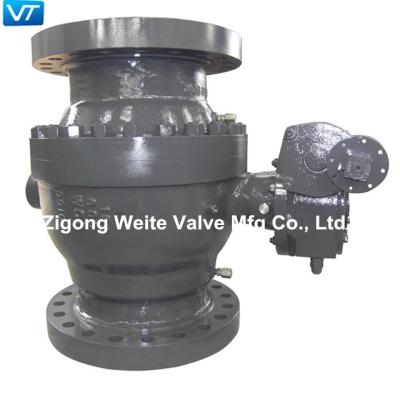 O aço carbono de WCB flangeou a válvula de bola 600LB 16 válvulas de bola do grande diâmetro