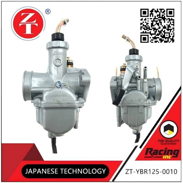 YBR125 Motorcycle Carburetor Dual Style Fuel Control Unit Aluminum Alloy Body
