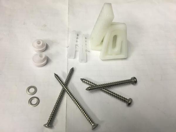 Stainless steel toilet fitting screw, nylon seven-word screw set